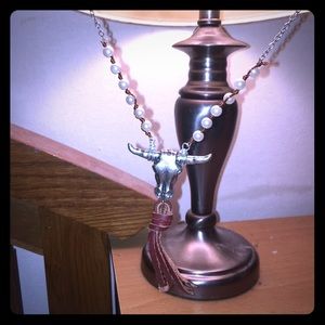 Longhorn necklace chest length